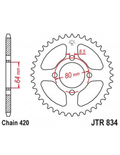 Couronne JT SPROCKETS acier standard 834 - 420 2