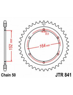 Couronne JT SPROCKETS acier standard 841 - 530
