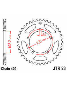 Couronne JT SPROCKETS acier standard 23 - 420