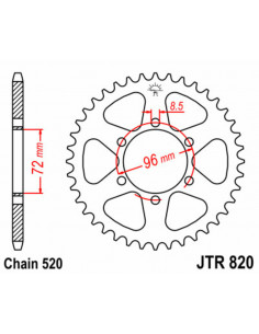 Couronne JT SPROCKETS acier standard 820 - 520