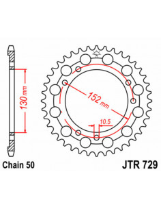Couronne JT SPROCKETS acier standard 729 - 530