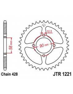 Couronne JT SPROCKETS acier standard 1221 - 428