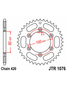 Couronne JT SPROCKETS acier standard 1076 - 420