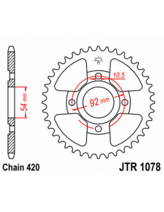 Couronne JT SPROCKETS acier standard 1078 - 420