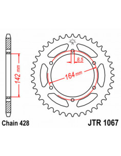 Couronne JT SPROCKETS acier standard 1067 - 428
