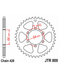 Couronne JT SPROCKETS acier standard 809 - 428
