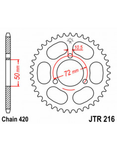 Couronne JT SPROCKETS acier standard 216 - 420