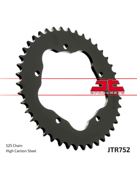 Couronne JT SPROCKETS acier standard 752 - 525