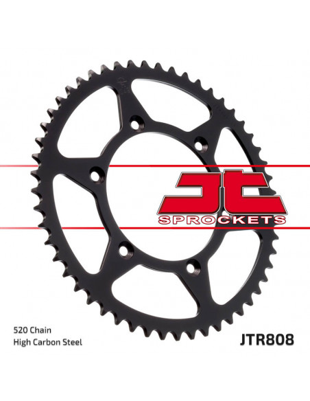 Couronne JT SPROCKETS acier anti-boue 808 - 520 Couronne JT SPROCKETS acier anti-boue 808 - 520
