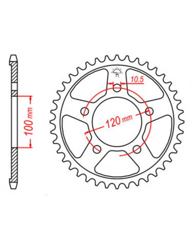 Couronne JT SPROCKETS acier standard 702 - 525 Couronne JT SPROCKETS acier standard 702 - 525
