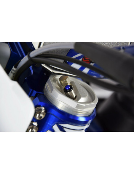 Purgeur de fourche SCAR bleu M4x0,7mm fourches WP/Marzocchi/Öhlins