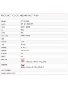 Amortisseur YSS Topline Mono Hyosung 2