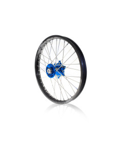 Kit roues complètes avant + arrière ART MX 21x1,60/19x2,15 jante noir/moyeu bleu Husqvarna 2