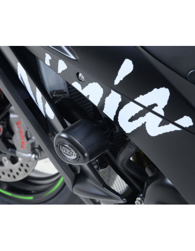 Tampons de protection R&G RACING Aero - blanc Kawasaki ZX10-R/RR