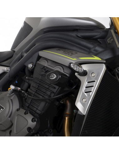 Tampons de protection R&G RACING Aero - noir Triumph Speed Triple 1200 RS