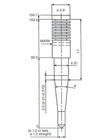 Aiguille de boisseau KEIHIN FCR 35-41mm - N427-0CGMM