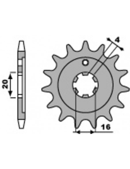 Pignon PBR acier standard 555 - 428