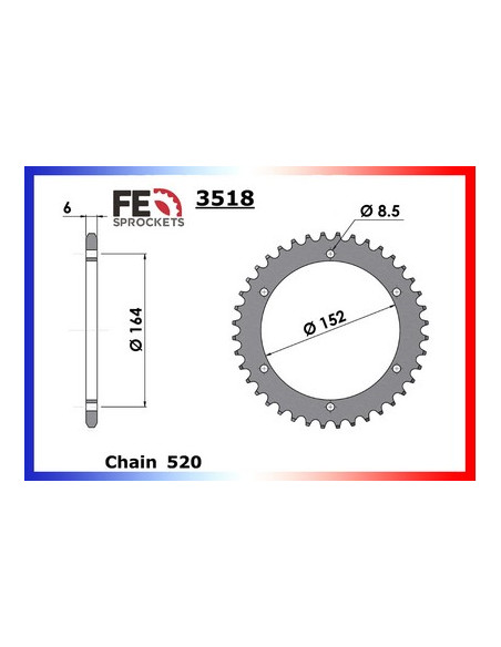 YFZ.350.X/R BANSHEE '89/06 14X41 RK520FEZO *  (3GG,3GGJ,3GGX,5FKL)