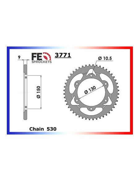 YZF.750.R '93/97 16X43 RK530GXW *  (4FM)