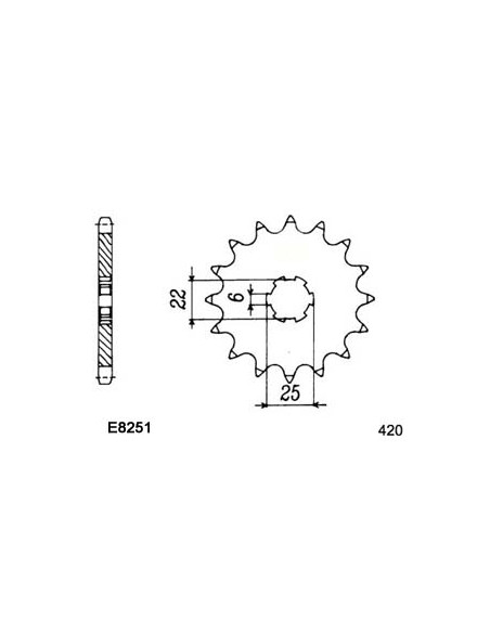 NSR.50 '89/94 14X41 RK420MRU  (AC11)