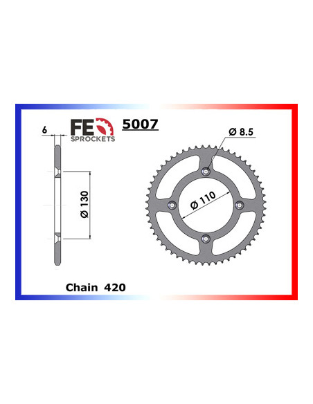 CR.85.RB'03/07 Gdes Roues 15X56 RK420MRU
