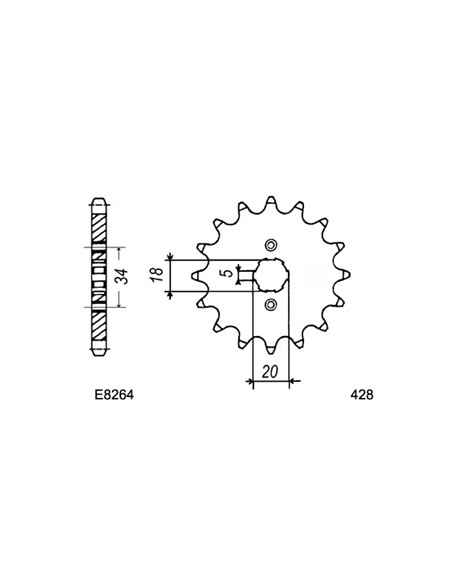CB.125.K5 15X47 RK428FEX