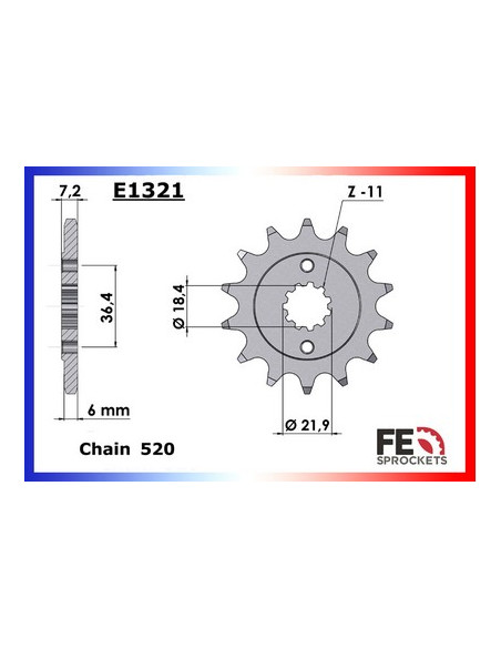 CRF.250.L-D '13/18 14X40 RK520FEX CRF.250 RLA RALLY '17/20