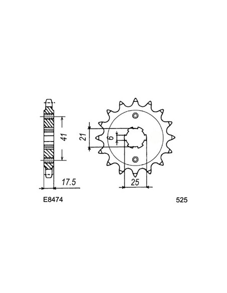 GB.500.CLUB MAN '89/91 15X37 RK525KRO µ