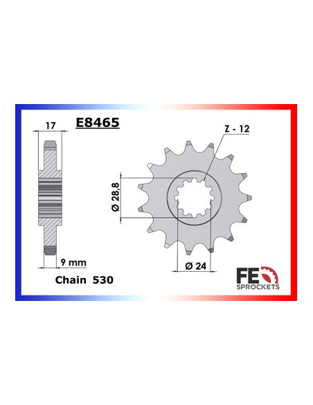 CBR.600 '87/90 15X43 RK530KRO *  (PC19-PC23)