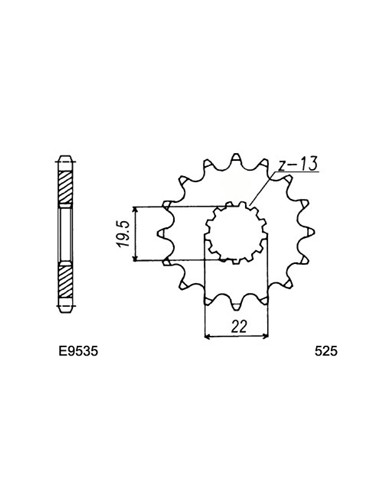 GSF.400.BANDIT '91/92 14X47 RK525RO