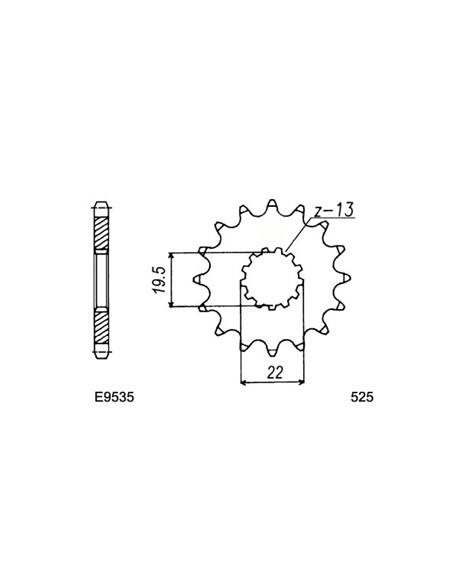GSF.400.BANDIT '91/92 14X47 RK525RO