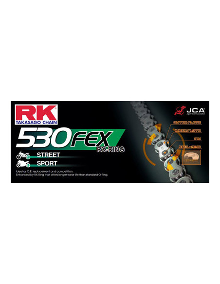 GSX.R.750 530 '98/99 16X44 RK530FEX *  Modification du pas en 530