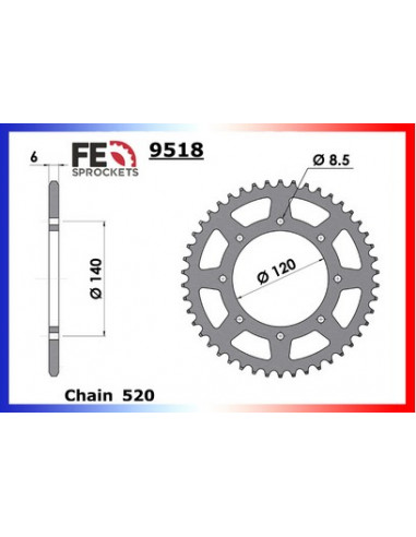 BJ.ESTRELLA.250 '95/00 15X38 RK520SO *  (BJ.250.C2)