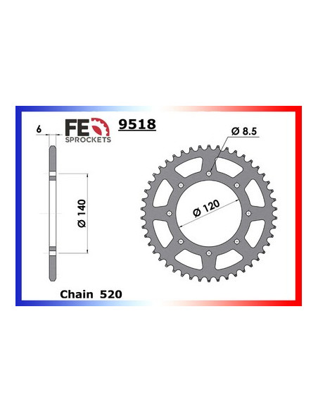 BJ.ESTRELLA.250 '95/00 15X38 RK520SO *  (BJ.250.C2)