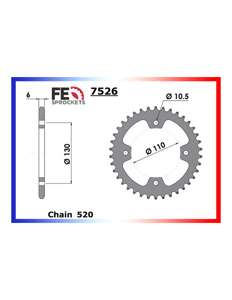 KFX.450.R (KSF.450) '07/16 14X38 RK520FEZO µ  Quad