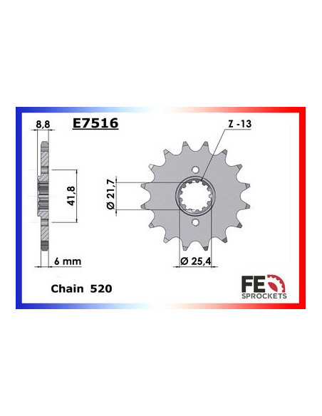 KLR.600 '84/90 15X43 RK520FEZO *  (KL.600.A1/B1/B2/B3)