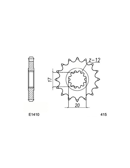 RX.50 '96/05 12X51 .415SRC OR *  (6 Vitesses)