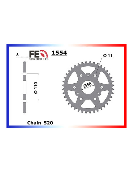 125.CLASSIC '95/96 15X40 RK520SO *