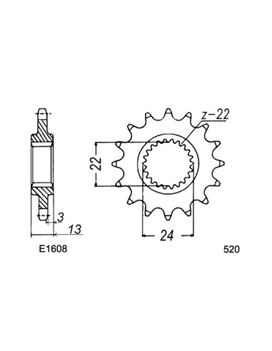 650.PEGASO '92/95 16X47 RK520FEZO *