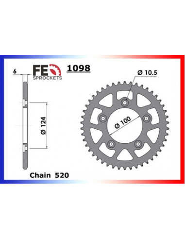 899.PANIGALE '13/15 15X44 RK520FEX µ