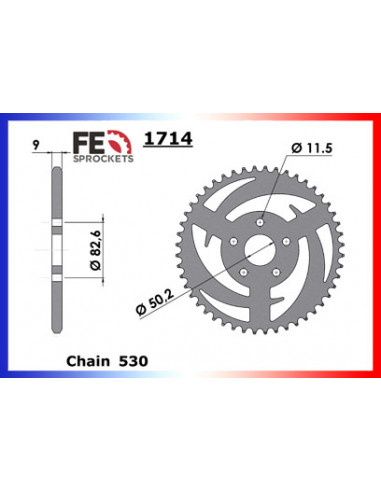 883.SPORTSTER '84/90 (4vit) 21X48 RK530FEX