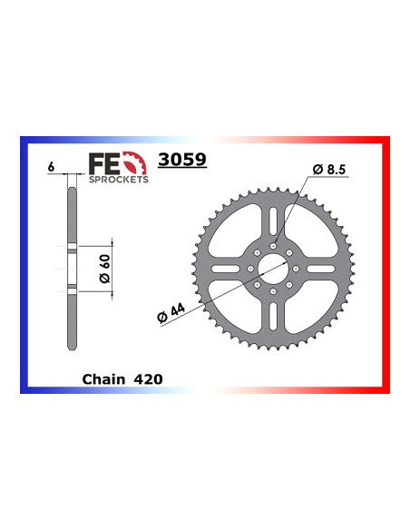 X.LIMIT.50 SM '99/01 12X52 RK420MXZ  Supermotard