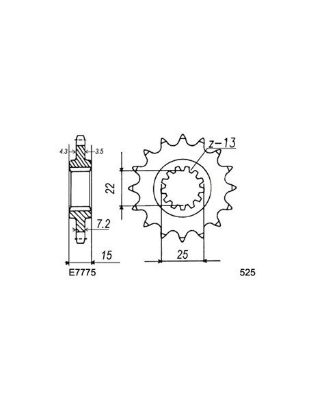 600.TT '04/05 15X45 RK525FEX *  165717-