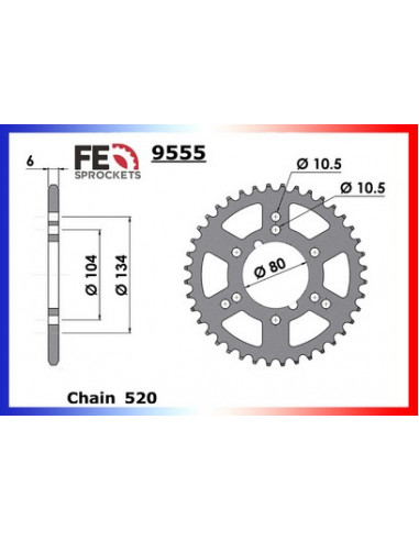 500.SCRAMBLER'99/11 13X36 RK520FEX  4 Roues Motrices