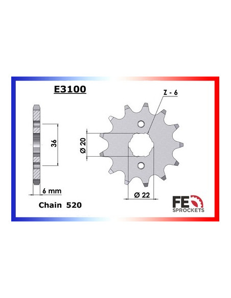 ADLY.300.THUNDERBIKE'03/04 13X32 RK520FEX