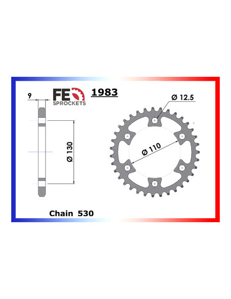 DS.650.BAJA '00/05 16X40 RK530KRO