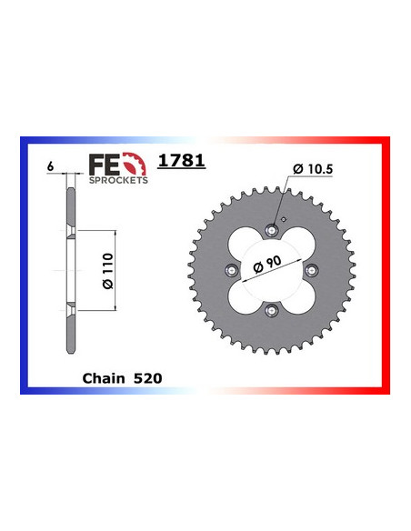 300.BAJA / CROSSER '08-10 15X40 RK520FEZO *