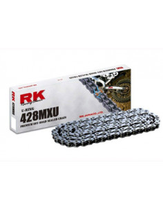 CHAINE RK 428MXU 118 MAILLONS avec Attache Rapide.