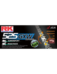 CHAINE RK NM525GXW 114 MAILLONS avec Attache à River.