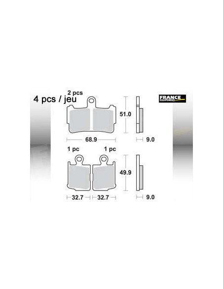 Plaquettes de freins AP RACING (Nouvelle Génération)